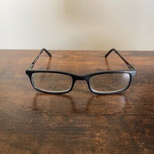 Men's Foster Grant eReaders Black Rectangle Eyeglasses Frames Only 51-20-140 mm